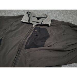 REI Jacket Men's L Dark Gray‎ Softshell Fleece Lined Full Zip Coat